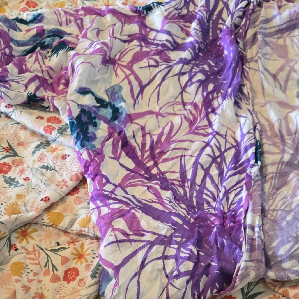 Forever 21 Purple and White Kimono